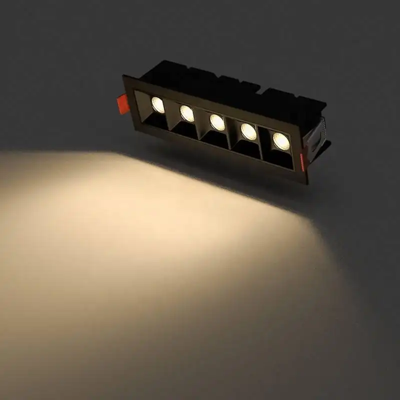 Five-Heads Ten-Heads Fifteen-Heads 9/18/24W Long Bar LED Ceiling Lights 4