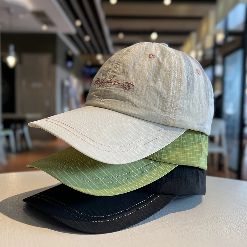 New Quick-dry Thin Baseball Cap, Stylish Checkered Pattern, Essential for Sun Protection and Outdoor Trips 1