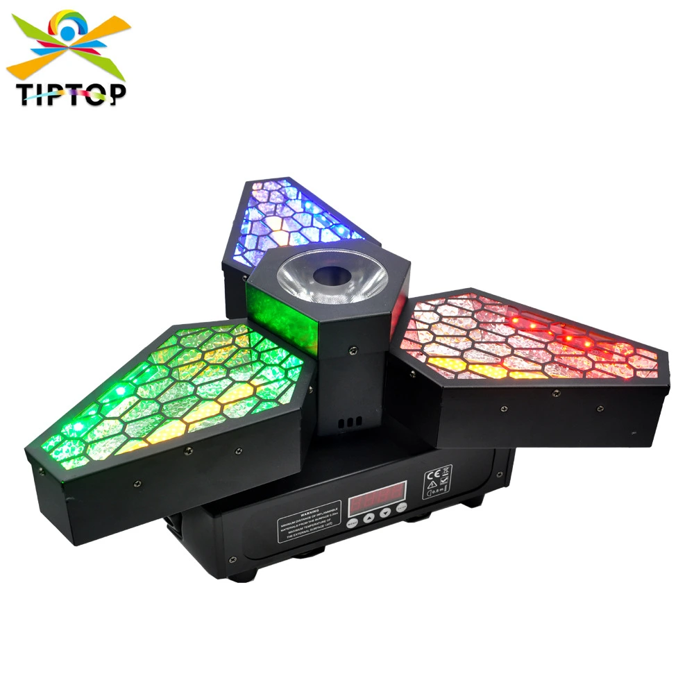 Maple Frost Rotating LED Moving Head Warm White COB + RGB SMD Side Light with Quad-beam Lens 1
