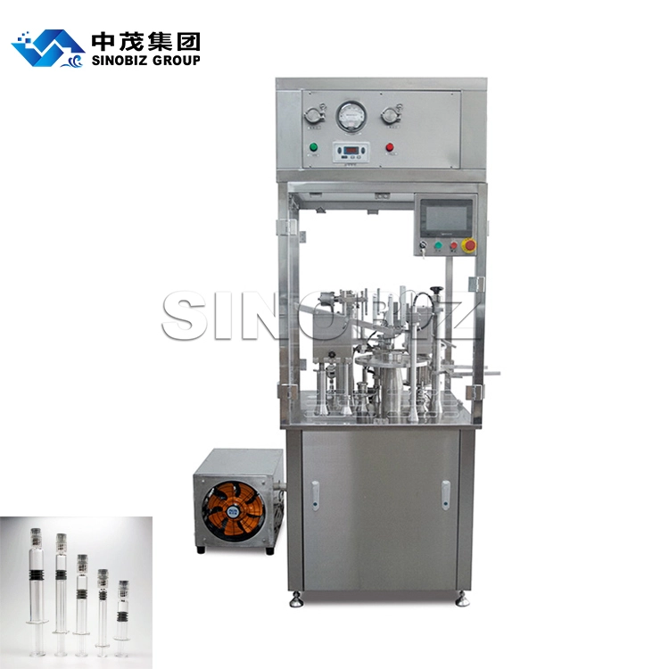 Fully automatic cosmetic glass prefilled syringe filling and plugging machine model GZB-100 1