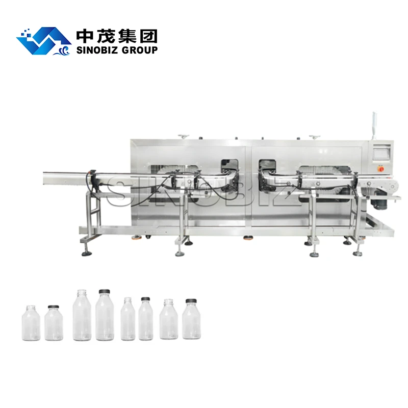 Bottle Washer Bottle Holding Belt plus Conveyor Belt with Dual Water-Gas Cleaning System 1