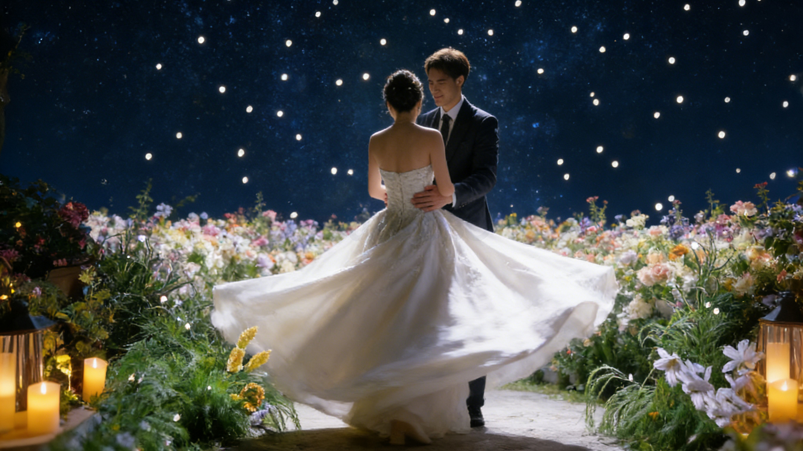 Snowflake Chain Opacity Creating a Fairytale Ambiance: Noparde’s White Firefly and Snowflake ...