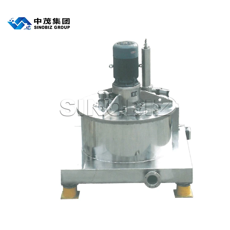 Flat type top-devicing scraper bottom discharging centrifuge 1