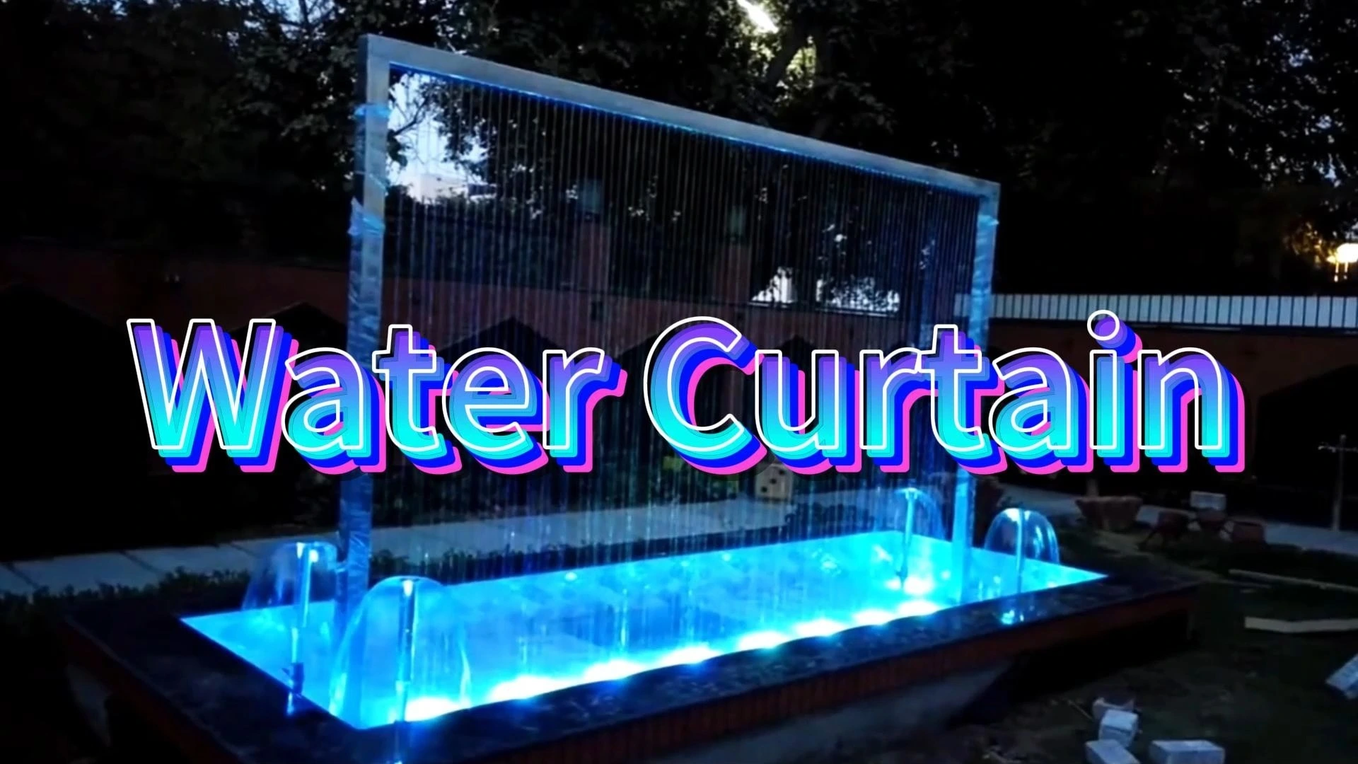 Water Crown Polished Stainless Steel Indoor Outdoor Garden Rain Water Curtain 1