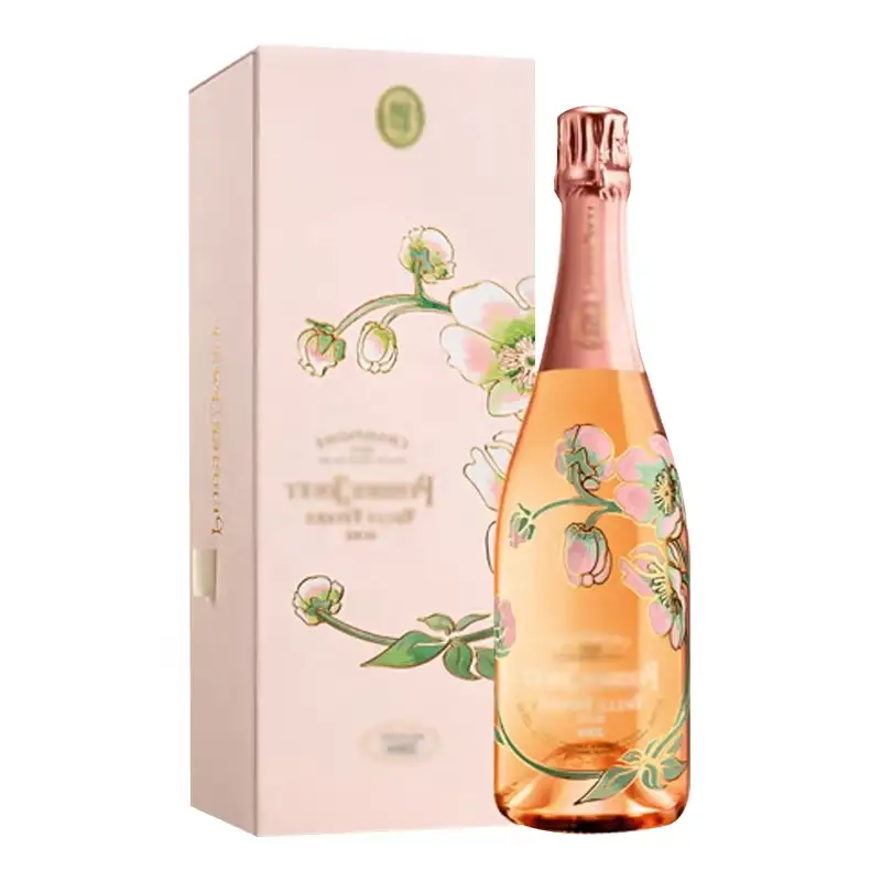 تصميم فاخر حسب الطلب لعلبة هدايا زجاجة الشمبانيا، تغليف زفاف، علبة هدايا نبيذ معدنية لعيد الحب 1