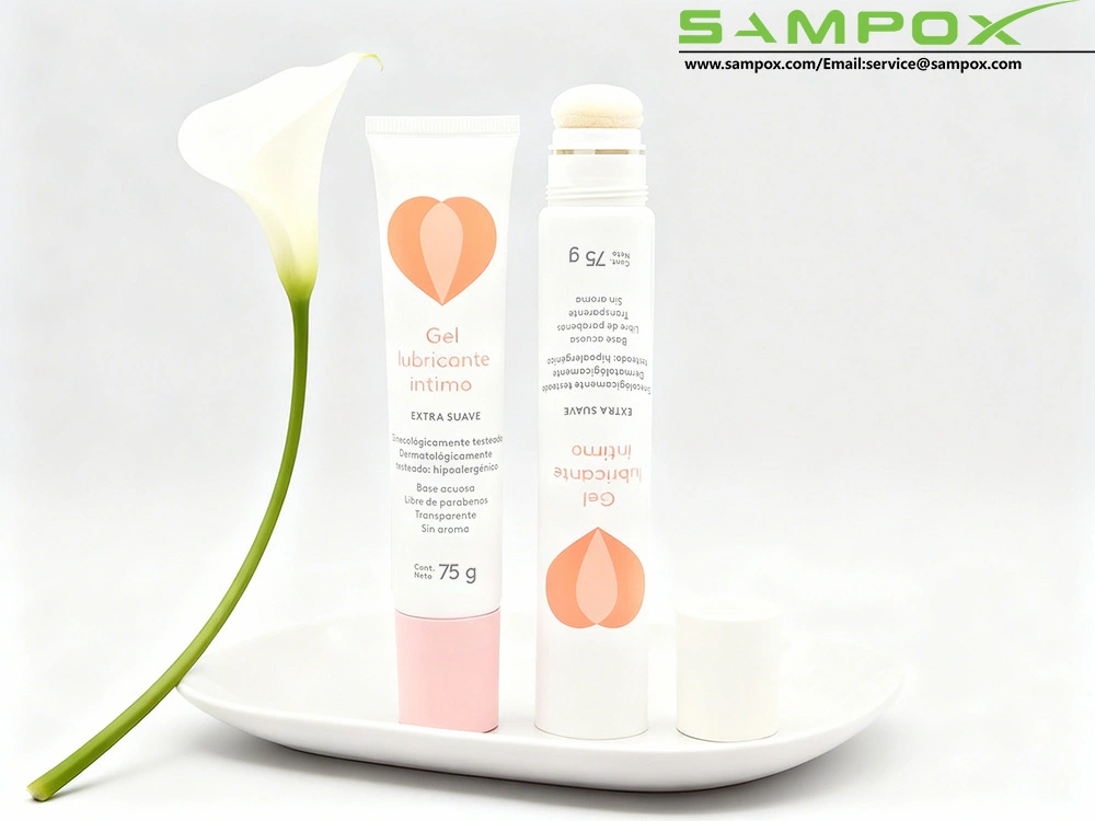 White PE Intimate Gel Tube with Soft Sponge Applicator 75g/30mm 1