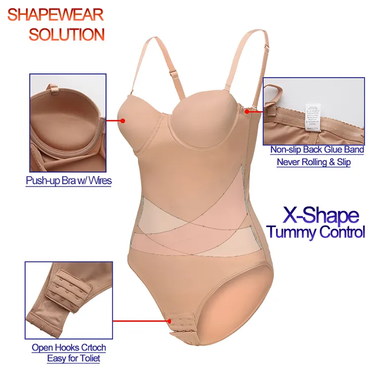 S·KAIFEI Full Body Shapewear with Strapless Bra Full Body Shapewear with Strapless Bra Best Supplier 4