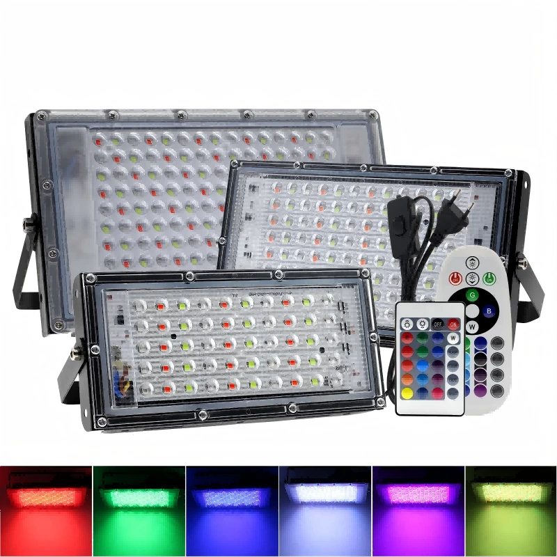 Remote Control RGB 150W LED Flood Light 1