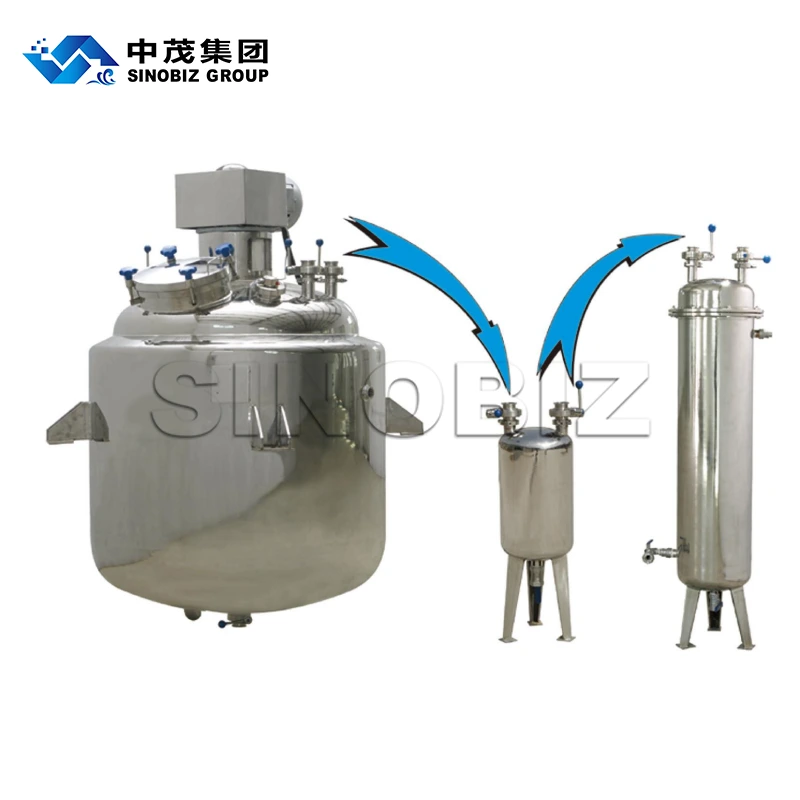 HSZJ Series Vacuum Stirring System Food Grade Homogenization Equipment Heating and Stirring Integrated With Buffer and Condensing Tank 1