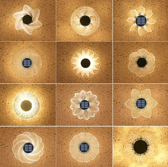 Solar-Powered Outdoor Garden Lights Waterproof Outdoor Wall-Mounted Decorative Floodlights 1