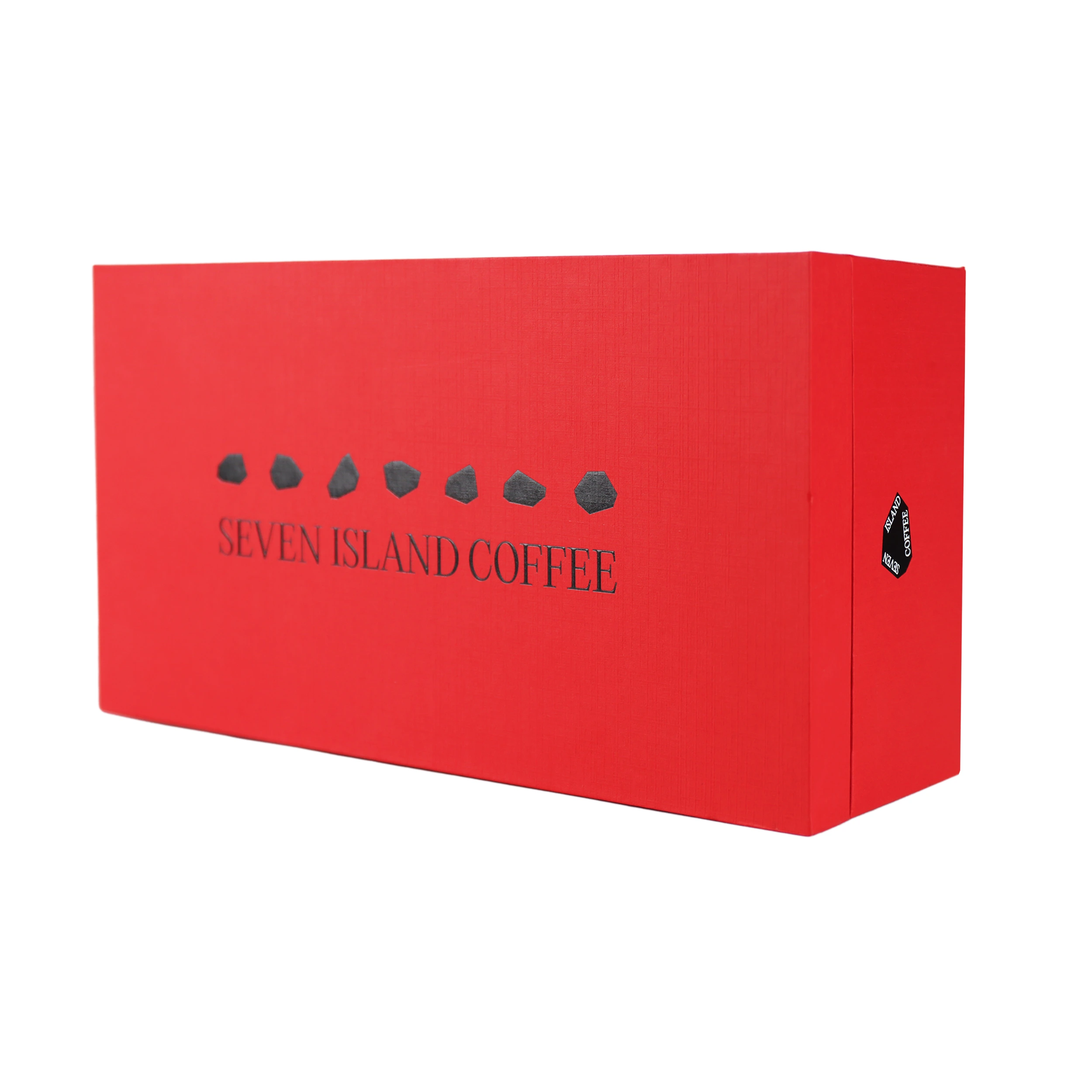 Caja premium para taza de café: papel especial, logotipo grabado, ranura interna para tarjetas y ventana de exhibición - Packshion Packaging 1