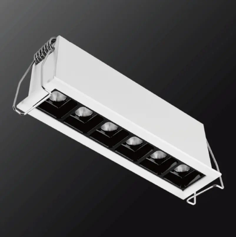3/6/12 heads Black/White Shell Long Bar LED Downlights 2