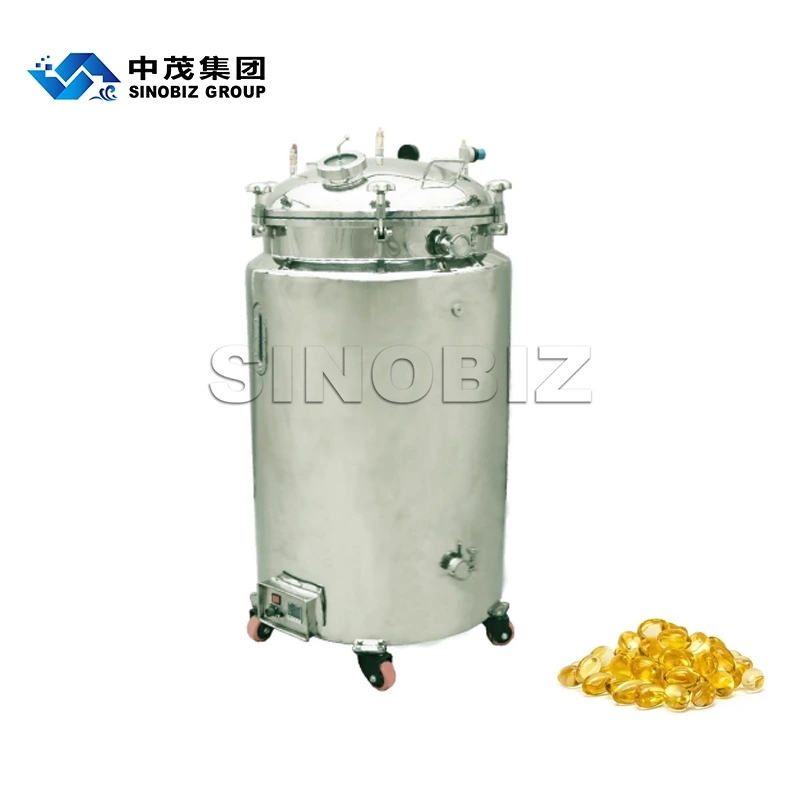 HSBZ-140 200 3-Layer Stainless Steel Insulation Storage Tank - GMP-Compliant Constant Temperature Storage Barrel for Food Industries 1