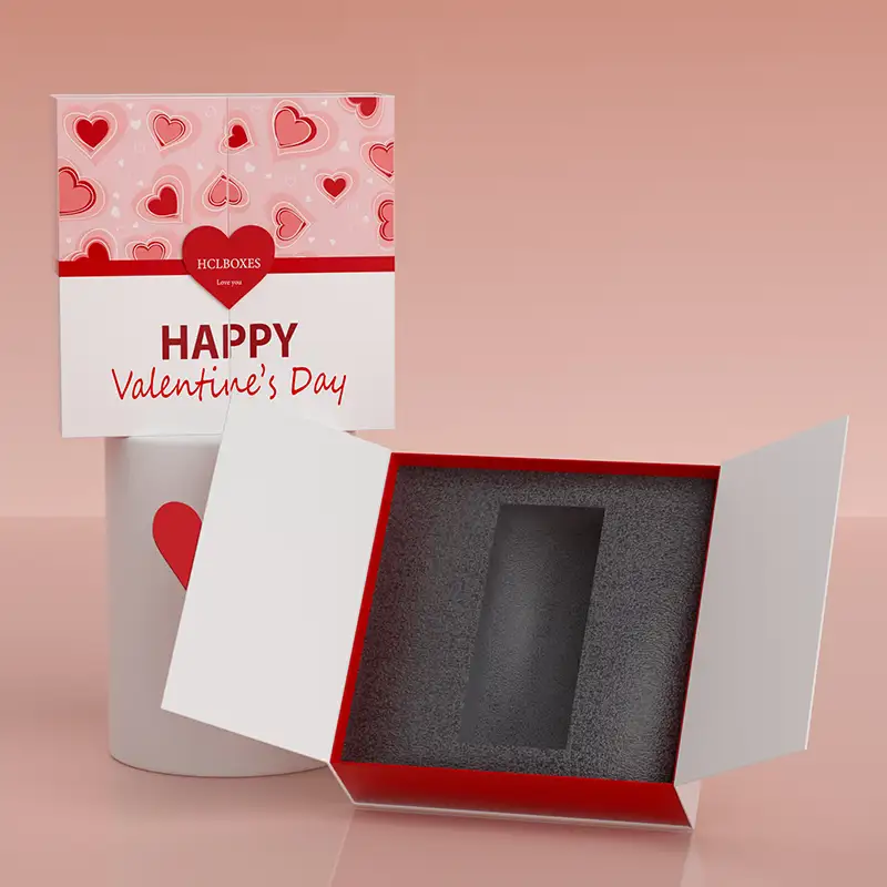 علبة فاخرة على شكل كتاب مغناطيسي، مصنوعة من مواد معاد تدويرها، ذات سطح غير لامع، تُفتح ببابين، تُعدّ هدية تذكارية أنيقة وتغليفًا مثاليًا لمستحضرات التجميل. 1