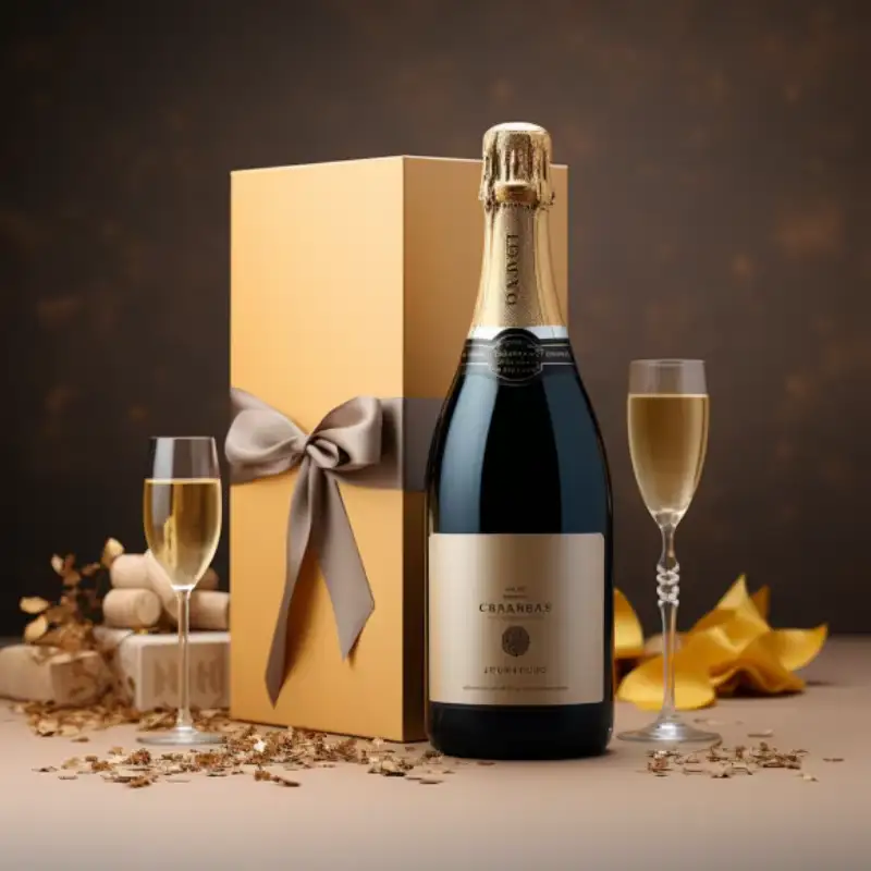 صناديق نبيذ مربعة قابلة لإعادة التدوير مصنوعة من شريط حريري صلب ومغلفة برقائق ذهبية، مثالية لهدايا الأعياد والتغليف. 1