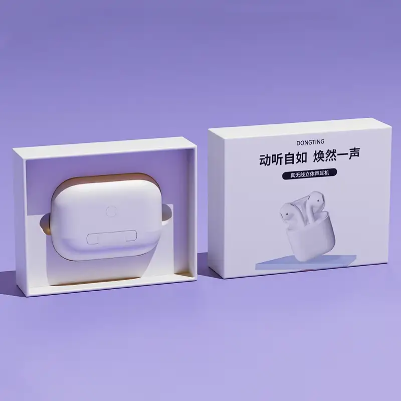 صندوق غموض بلوتوث، إلكترونيات قابلة للتخصيص، ميكروفون صغير، صندوق تغليف، كرتون رمادي قابل لإعادة التدوير، هدية حرفية للهاتف المحمول 1