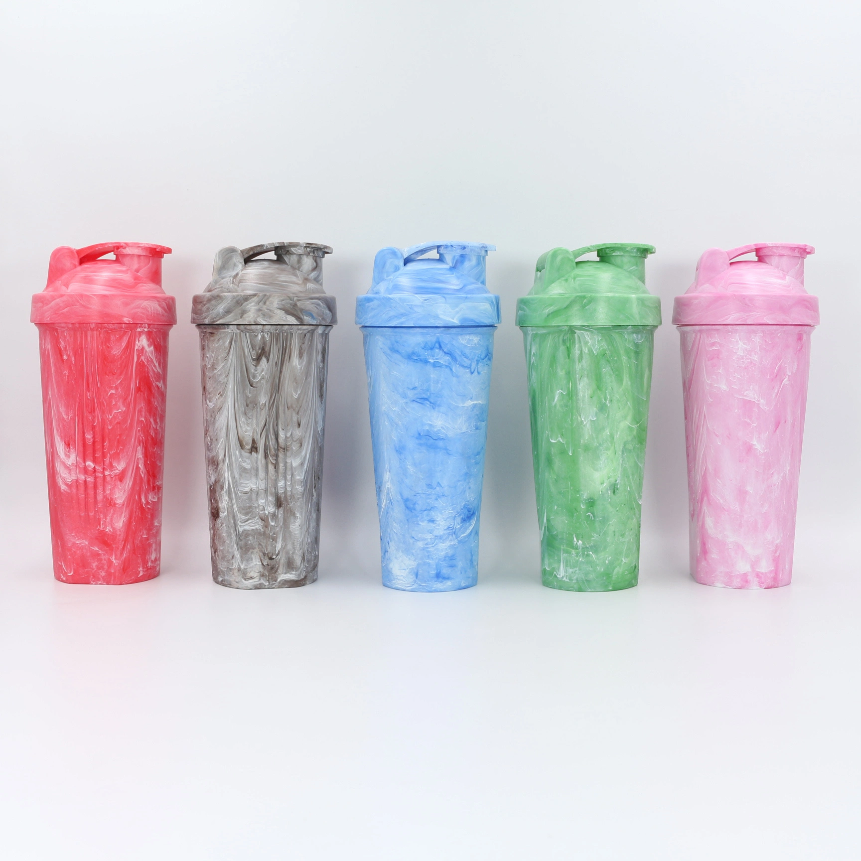 KINGLINE BPA Free 600ml Спортивный шейкер для протеиновых коктейлей с шариком-мешалкой из нержавеющей стали для добавок, бутылка для воды в спортзале 1