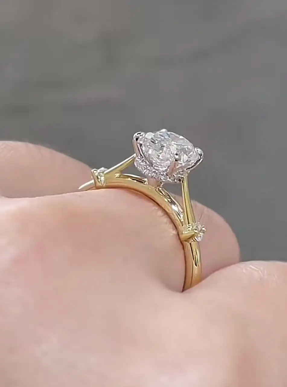 Cincin Marquise D VS2 1CT Sesuaikan Barang Kemas Messi 1