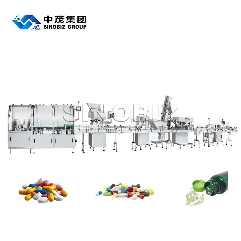 HSSL Series Bottle Counting Filling Production Line Automatic Counting-Filling-Labeling Machine for Food GMP-Compliant 1