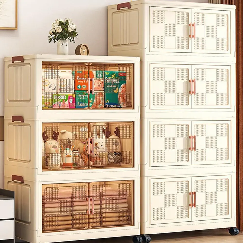 HongXing Rattan-Weave Pattern Modular Storage Cabinet | Multi-Size Wardrobe System 1