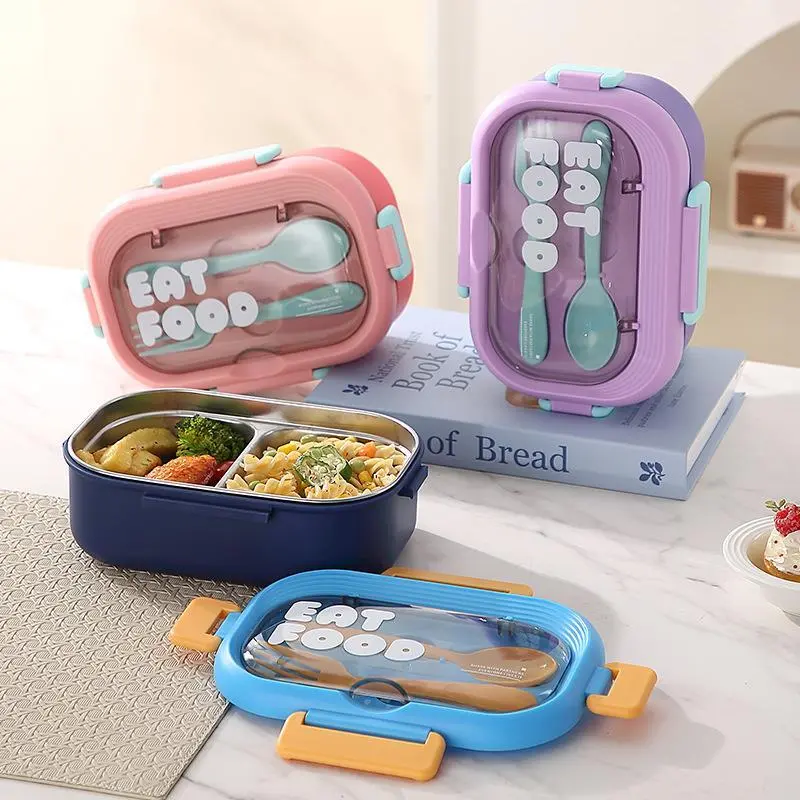 HongXing Minimalist Large-Capacity Stainless Steel Lunch Box | 304 Dual-Compartment Tiffin 1