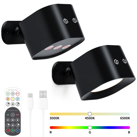 15-Color Remote-Controlled Spotlight Charging Decorative Painting Wine Cabinet Wardrobe Cabinet Lighting 1