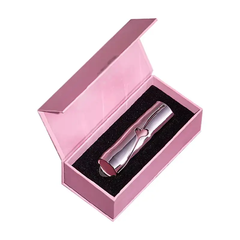 علب تغليف مستحضرات التجميل من الورق المقوى المموج القابل لإعادة التدوير، قابلة للطي، بتغليف غير لامع، مناسبة لمجموعات أحمر الشفاه، علبة هدايا مربعة للمكياج 1