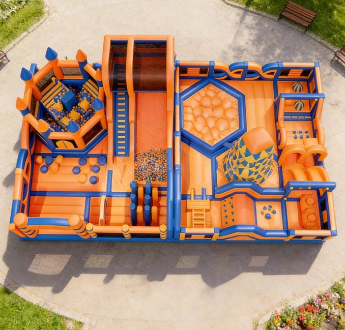 Inflatable Theme Park Outdoor Jumping Bouncy Castle manchester 1