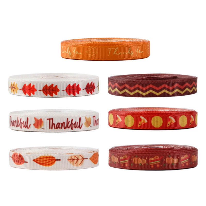 Customizable Thanksgiving Heat Transfer Printed Ribbon 1