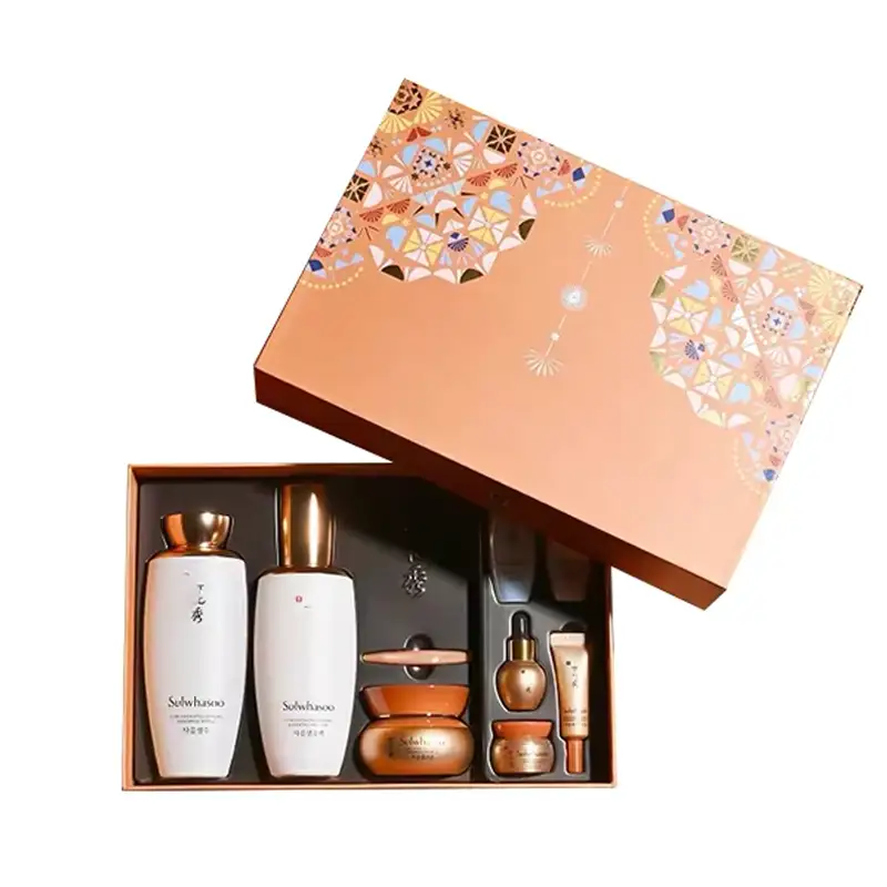 مجموعة بطانات تغليف مكياج مصنوعة من ورق مقوى مموج قابل لإعادة التدوير، علب شكر لفرش المكياج/منتجات العناية بالبشرة، علبة مستحضرات تجميل فارغة 1