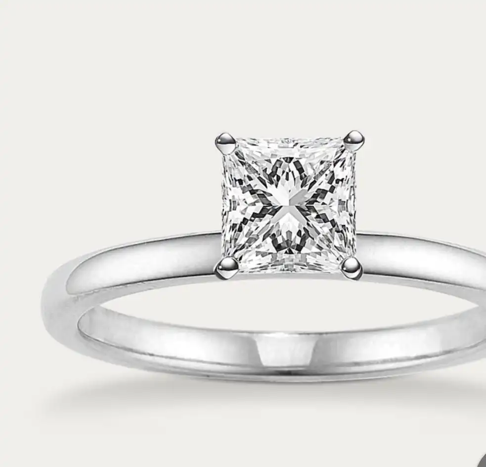 Alahas ni Messi na may 14K gintong singsing na may disenyong Princess Cut na may disenyong brilyante para kay Mr.Wes Hand. 1