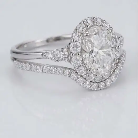 Custom 14k White Gold Eternity Lab Diamond Ring Deposit 1