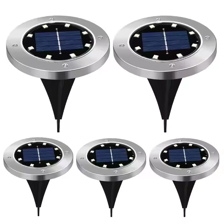 Outdoor 8 LED Solar Ground Lights for Garden Yard Patio Pathway Lawn Driveway Walkway 1