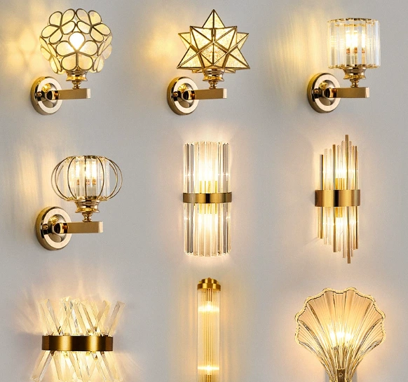 Art Deco Crystal Wall Lamp for Living Room 1