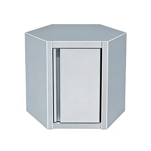 Armário de canto de aço inoxidável premium Kaesid - Armazenamento higiênico que economiza espaço 1