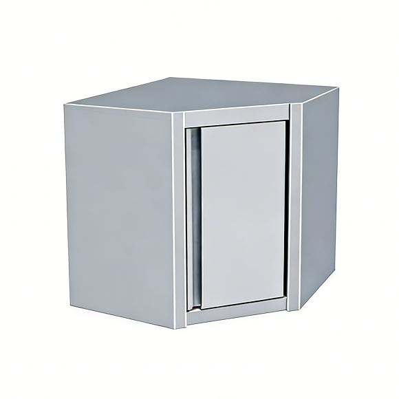 Armario de pared esquinero de acero inoxidable Kaesid Premium: almacenamiento higiénico que ahorra espacio 4