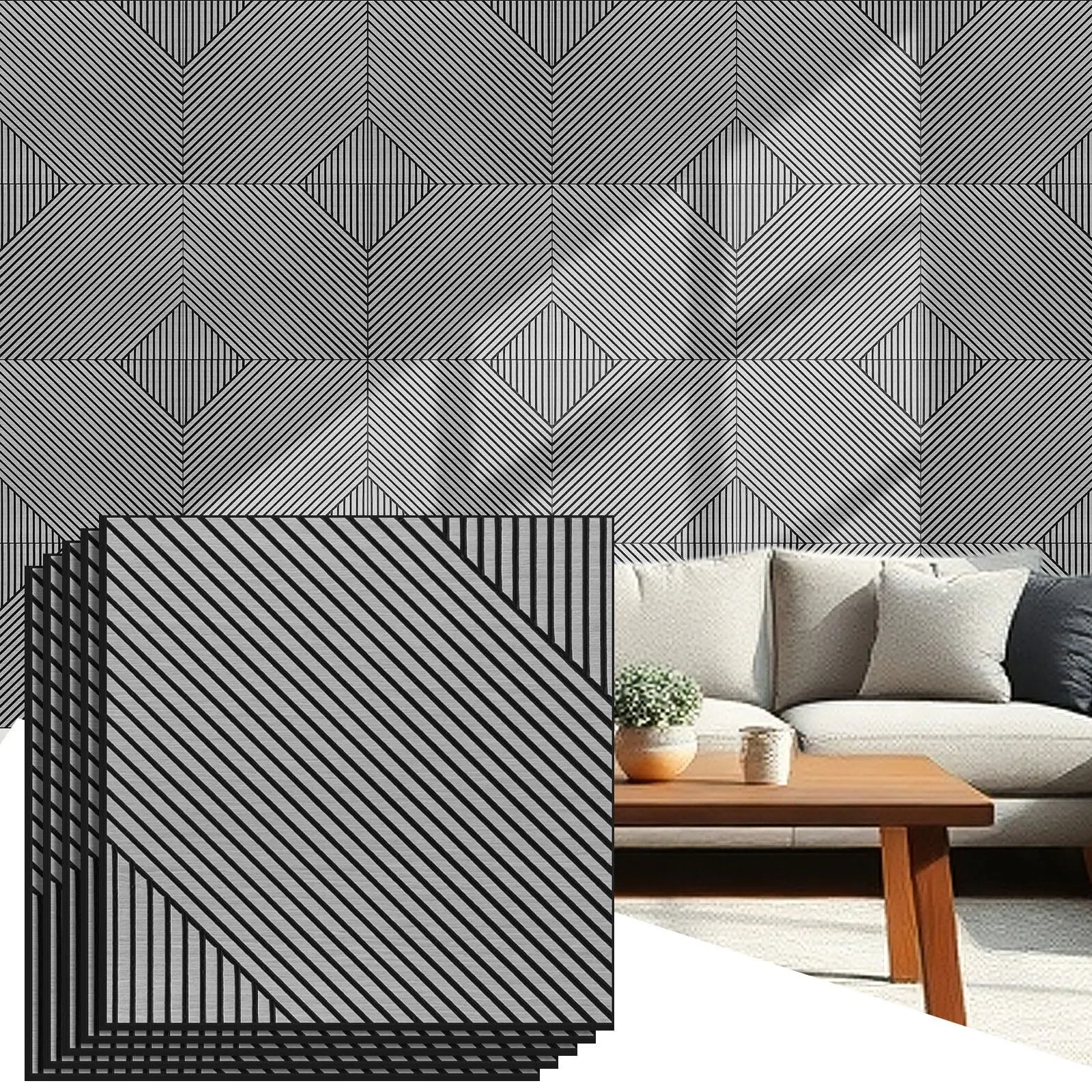 Akupanel polyester fiber cedar wood panel with grooves for sound absorption 1