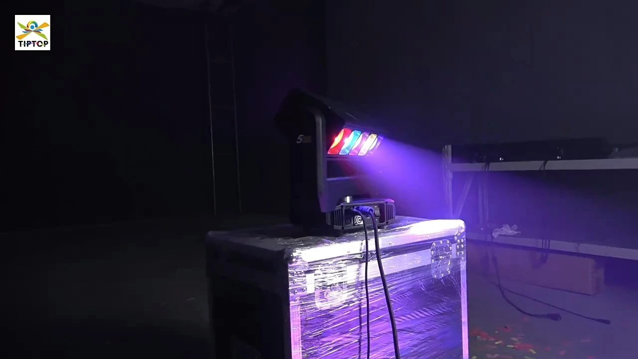 5x60W RGBW Zoom Beam & Wash Moving Head with Dual-Side Rotation and Strobe 1