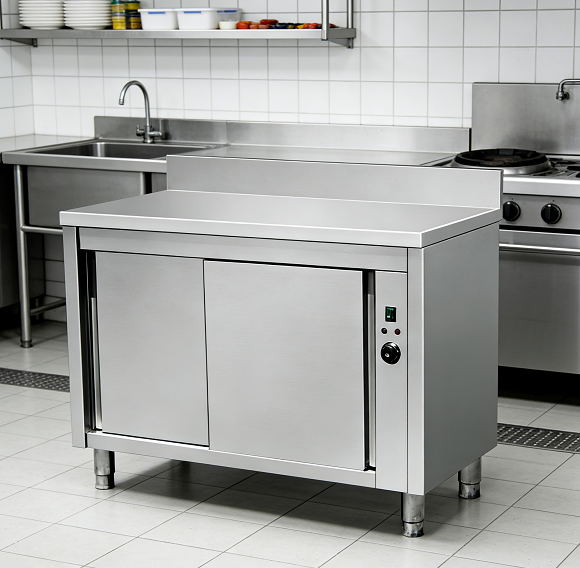 Armoire chauffante/chauffe-plats Kaesid en acier inoxydable | Avec ou sans crédence 4