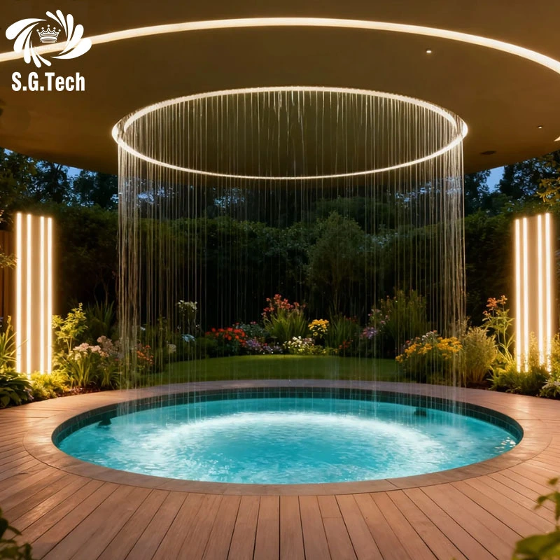 Water Crown Heavy-duty Nylon Line Water Feature Outdoor Garden String Water Curtain 1