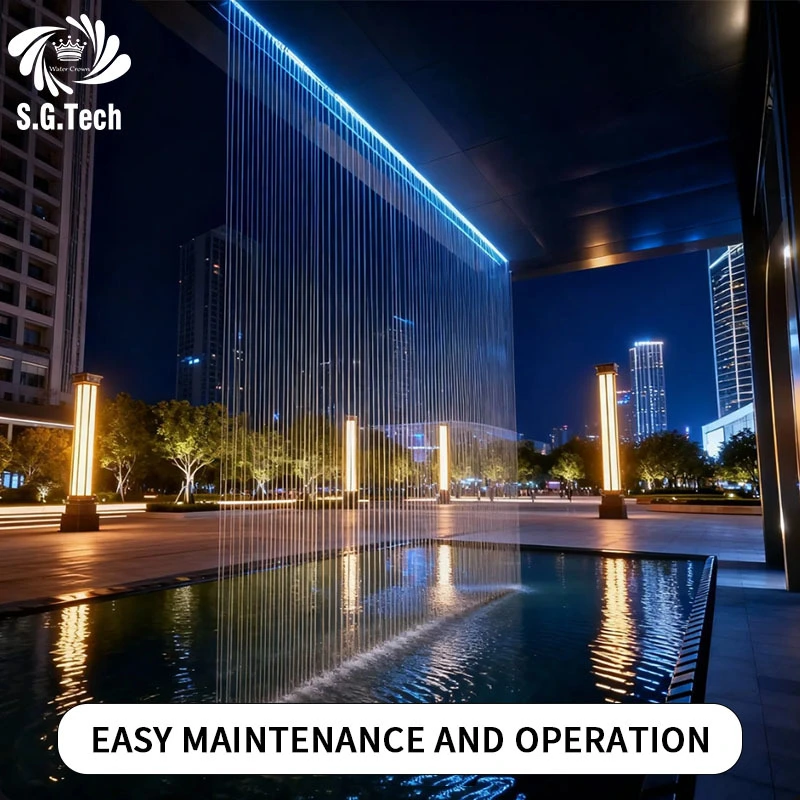 Water Crown Premium Stainless Steel String Water Curtain Indoor Decoration Custom Design 1