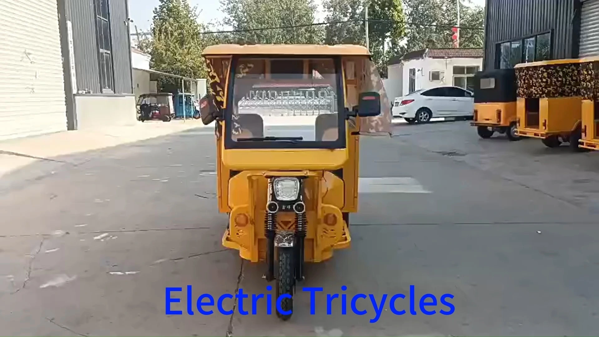 DomeRide 3 Wheel Motorcycle Car Opposite-Acacing Tuk-Tuk Seats for Electric Tricycles Closed Cabin Cargo Tricycle 1