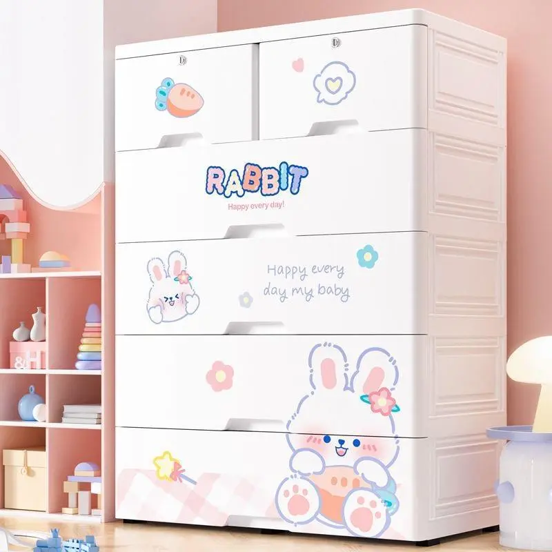 Hongxing Custom Plastic Storage Containers, Cartoon Animal Multi-layer Storage Cabinet 1