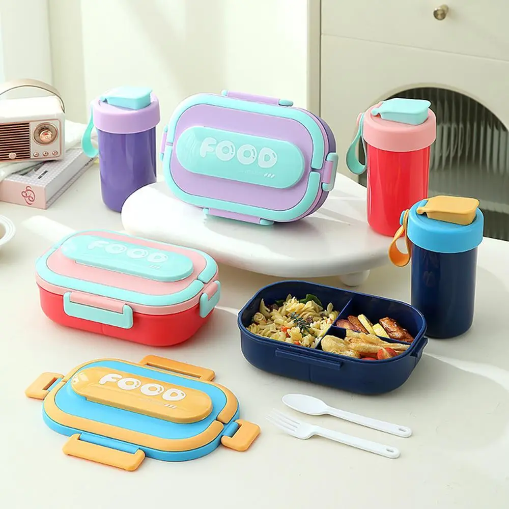 Simple 3-Compartment Plastic Lunch Box Set | Plastic Lunch Box Factory - HongXing 1