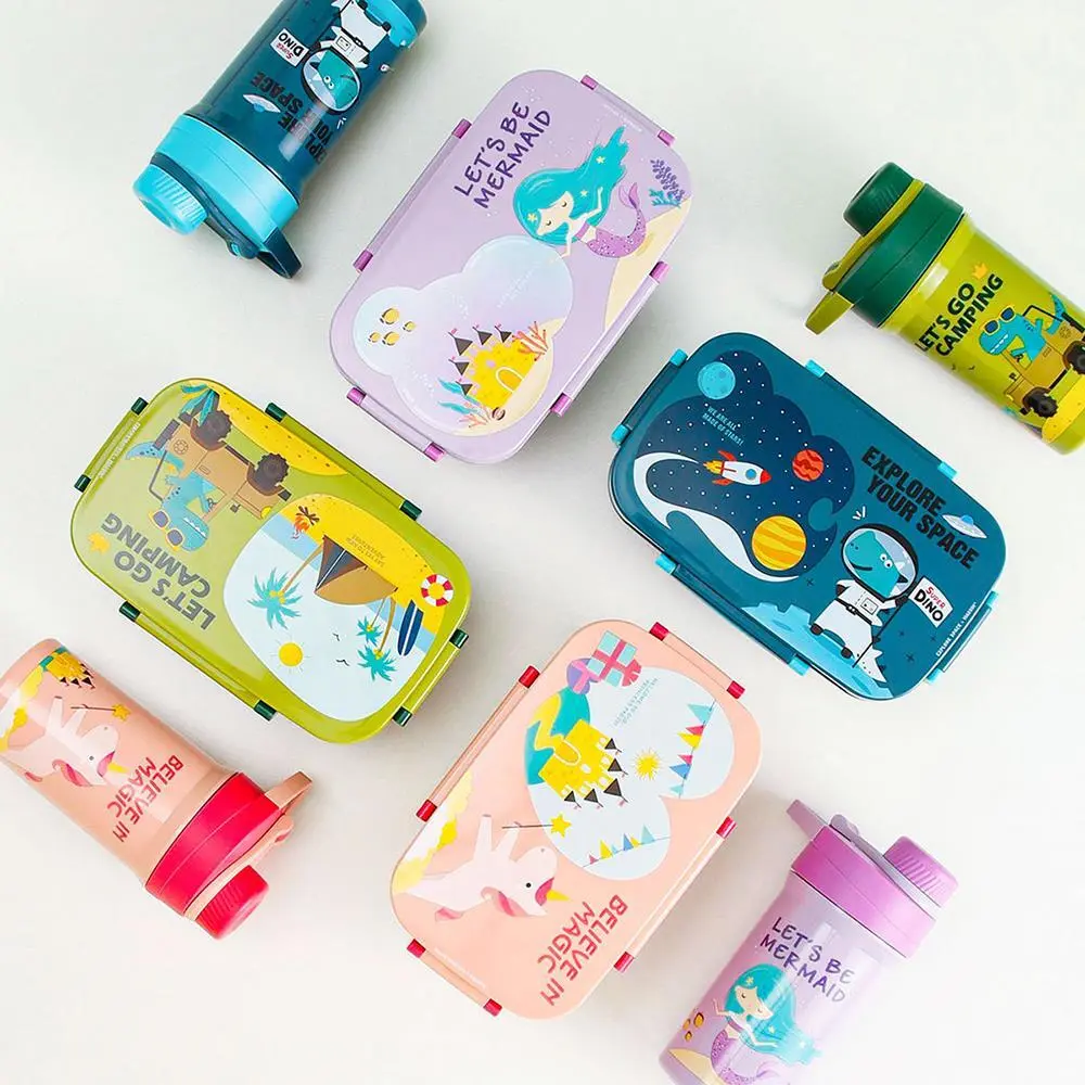 Cartoon Double-Layer Bento Set | Plastic Lunch Box Factory - HongXing 1