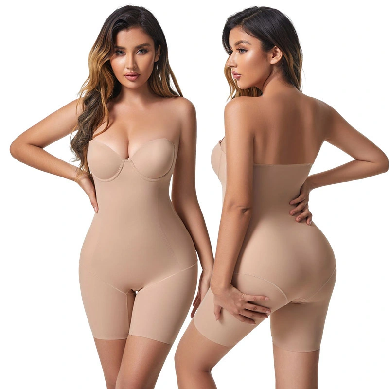 Factory Direct Full Body Shaper with Built-in Bra Removable Straps Open Crotch Bodysuit 5020# 1