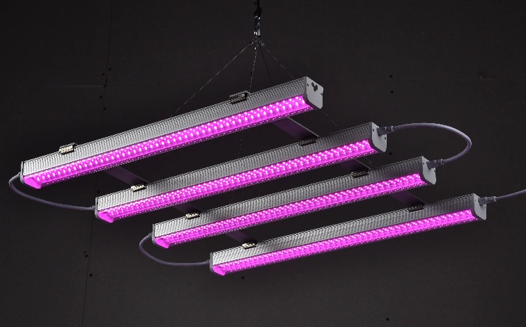 100W 4x25W Full Spectrum Pink LED Grow Light Bar 1