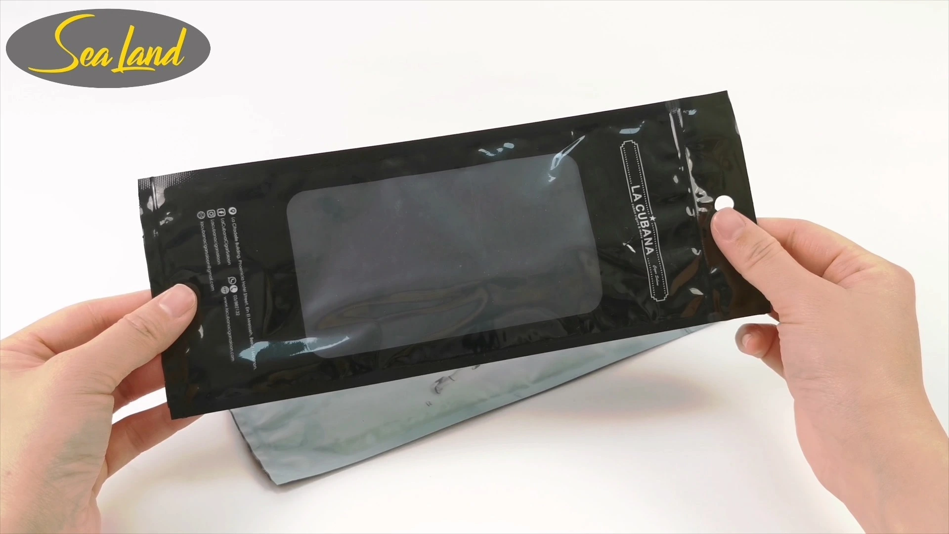 Cigar Packaging Bag with Plastic Zipper Mylar Pouch Leaf Wraps Moisture-Proof for Tobacco Storage 1
