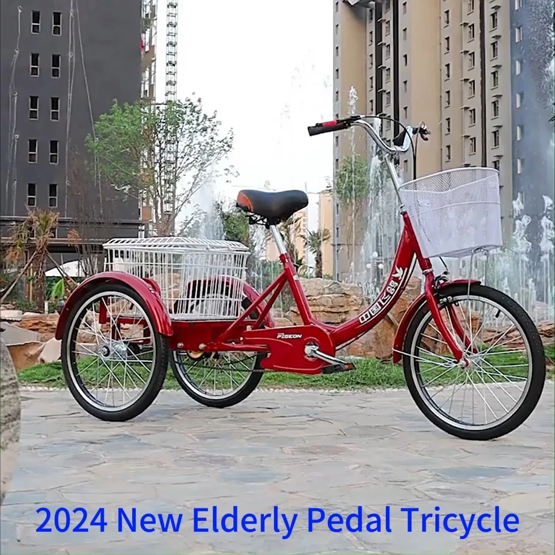 DomeRide 3 Wheel Bicycle for Adults with Big Rear & Front Basket 20 Inch or 24 Inch Tricycle Lightweight Elderly Pedal Tricycle 1