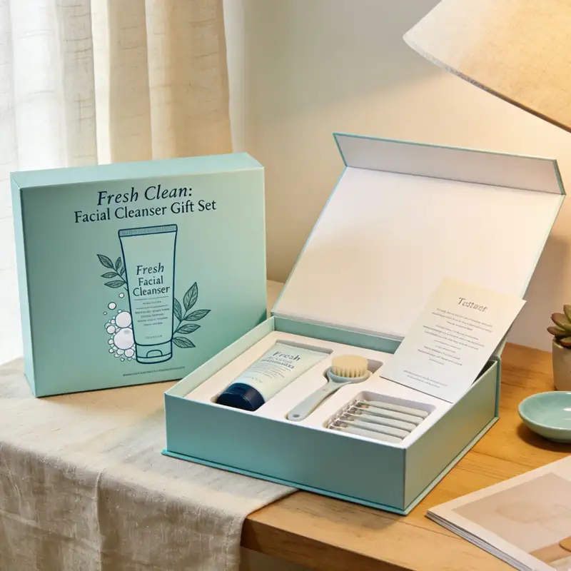 غطاء باب مزدوج أسود مجوف عالي الجودة، قابل لإعادة التدوير، مصنوع من ورق مقوى مموج، مغلف بطبقة لامعة غير لامعة، علبة هدايا لمستحضرات التجميل 1